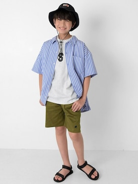 「アイテム（サンダル）」を使った、GLAZOSさん（キッズ・150cm）の夏コーディネート