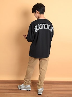 「アイテム（Tシャツ/カットソー）」を使った、GLAZOSさん（キッズ・154cm）の秋コーディネート