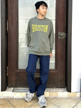 「アイテム（スウェット）」を使った、GLAZOSさん（キッズ・155cm）の秋コーディネート