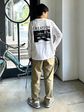 「アイテム（パンツ）」を使った、GLAZOSさん（キッズ・155cm）の秋コーディネート