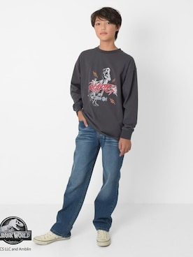 「アイテム（Tシャツ/カットソー）」を使った、GLAZOSさん（キッズ・154cm）の冬コーディネート