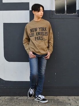 「アイテム（パンツ）」を使った、GLAZOSさん（キッズ・160cm）の春コーディネート