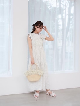 「フェミニン 」｜さぁやんさん（レディース・158cm）の夏コーディネート