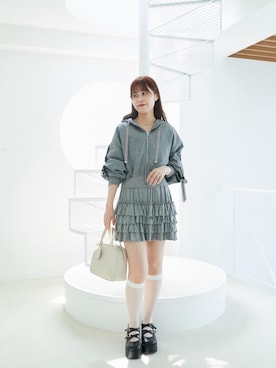 「アイテム（スカート）」を使った、さぁやんさん（レディース・158cm）の夏コーディネート