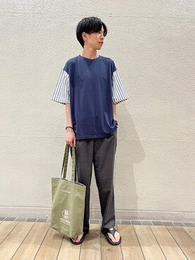 「SHIPS any（シップス エニィ）のアイテム（アクセサリー）」を使った、村嶌さん（メンズ・176cm）の夏コーディネート
