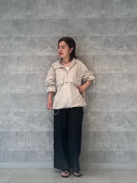 「アノラック」｜「アイテム（その他アウター）」を使った、komatsuさん（レディース・152cm）の夏コーディネート