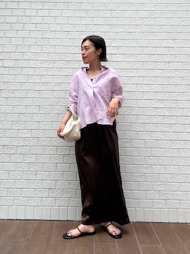 「アイテム（タンクトップ）」を使った、komatsuさん（レディース・152cm）の夏コーディネート
