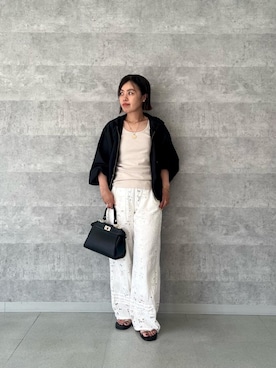 「アイテム（ブルゾン）」を使った、komatsuさん（レディース・152cm）の夏コーディネート