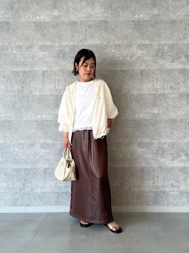 「アイテム（ブルゾン）」を使った、komatsuさん（レディース・152cm）の夏コーディネート