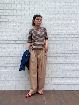 「アイテム（タンクトップ）」を使った、komatsuさん（レディース・152cm）の夏コーディネート