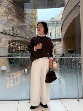「クロップドパンツ」｜komatsuさん（レディース・152cm）の秋コーディネート