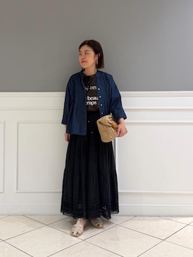 「le.coeur blanc（ルクールブラン）のアイテム」を使った、komatsuさん（レディース・152cm）の春コーディネート