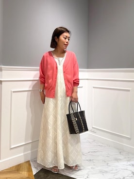 「le.coeur blanc（ルクールブラン）のアイテム」を使った、komatsuさん（レディース・152cm）の春コーディネート