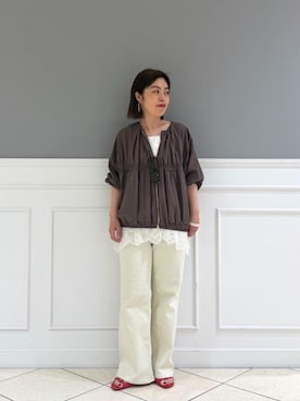 「le.coeur blanc（ルクールブラン）のアイテム」を使った、komatsuさん（レディース・152cm）の春コーディネート
