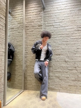「アイテム（スタジャン）」を使った、taikidesudasuさん（メンズ・172cm）の秋コーディネート