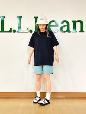 「BeanOutsider」｜「アイテム（帽子）」を使った、llbeansatouさん（レディース・160cm）の夏コーディネート