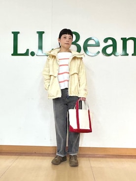 「L.L.Bean（エルエルビーン）のアイテム」を使った、llbeansatouさん（レディース・160cm）の春コーディネート