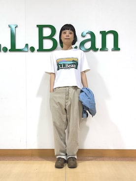 「L.L.Bean（エルエルビーン）のアイテム（トップス）」を使った、llbeansatouさん（レディース・160cm）の夏コーディネート