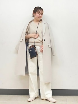 「アイテム（チェスターコート）」を使った、小林さん（レディース・153cm）の冬コーディネート