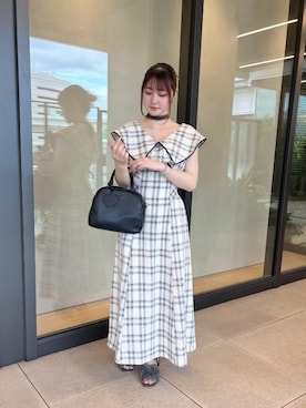 「フェミニン 」｜もえかさん（レディース・161cm）の夏コーディネート