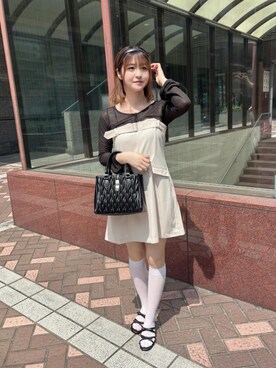 「骨格ナチュラル」｜もえかさん（レディース・161cm）の夏コーディネート