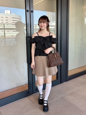 「骨格ナチュラル」｜もえかさん（レディース・161cm）の夏コーディネート