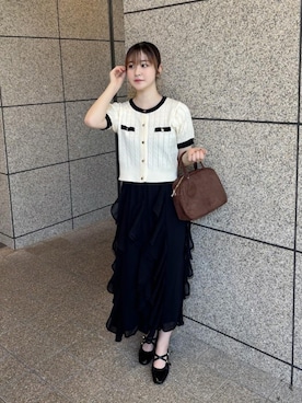 「アイテム（パンプス）」を使った、もえかさん（レディース・161cm）の夏コーディネート