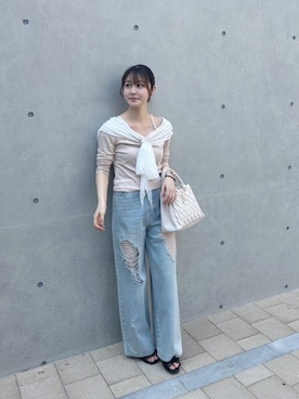 「骨格ナチュラル」｜もえかさん（レディース・161cm）の夏コーディネート