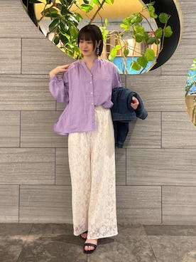 「le.coeur blanc（ルクールブラン）のアイテム」を使った、もえかさん（レディース・161cm）の春コーディネート