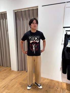「HYSTERIC GLAMOUR（ヒステリックグラマー）の【26～28cm】サイドジップ ハイカットスニーカー（スニーカー）」を使った、sota051020さん（メンズ・175cm）の夏コーディネート