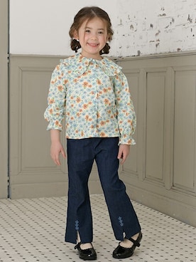 「アイテム（シャツ/ブラウス）」を使った、KP_staffさん（キッズ・110cm）の秋コーディネート