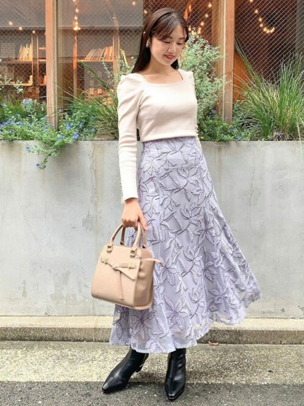 H2142◾️ヴァレンティノ　レーススカート　花柄　Aライン H2142◾️ヴァレンティノ レーススカート 花柄 Aライン 花柄レース