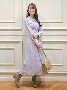 「寒色系」｜Noelaさん（レディース・152cm）の冬コーディネート