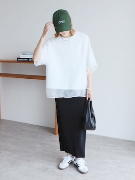 「reca（レカ）のアイテム（その他トップス）」を使った、sakiさん（レディース・165cm）の夏コーディネート