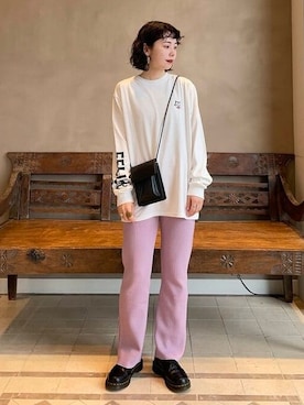 「BEAMS LIGHTS（ビームスライツ）のアイテム（ショルダーバッグ）」を使った、BEAMS LIGHTS Women'sさん（レディース・162cm）の冬コーディネート