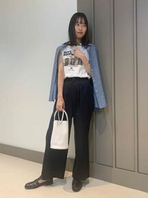 ラ*ェ様 極美品H.V.F.N ハブファン定価2.3万レザーバケツトートバッグT