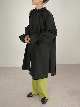 「アイテム（シャツワンピース）」を使った、ANDJさん（レディース・165cm）の春コーディネート