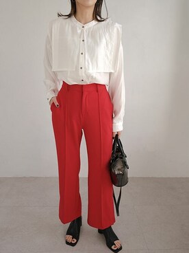 「ＡＮＤＪ（アンドジェイ）のアイテム」を使った、ANDJさん（レディース・165cm）の春コーディネート