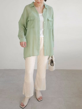 「ＡＮＤＪ（アンドジェイ）のアイテム」を使った、ANDJさん（レディース・165cm）の春コーディネート