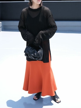 「ＡＮＤＪ（アンドジェイ）のアイテム」を使った、ANDJさん（レディース・165cm）の夏コーディネート