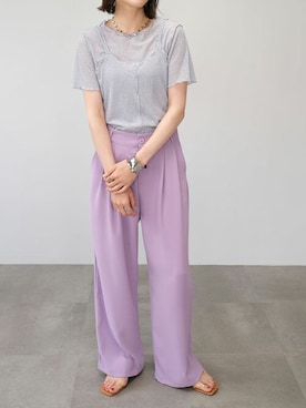 「ＡＮＤＪ（アンドジェイ）のアイテム」を使った、ANDJさん（レディース・165cm）の夏コーディネート