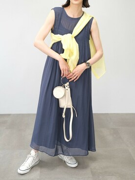 「シャーリング」｜ANDJさん（レディース・165cm）の夏コーディネート