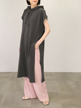 「スラックスパンツ」｜ANDJさん（レディース・165cm）の夏コーディネート