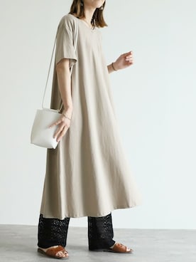「reca（レカ）のアイテム（ワンピース）」を使った、recastaffさん（レディース・165cm）の春コーディネート