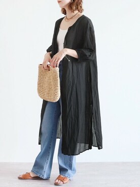 「reca（レカ）のアイテム（ワンピース）」を使った、recastaffさん（レディース・165cm）の夏コーディネート