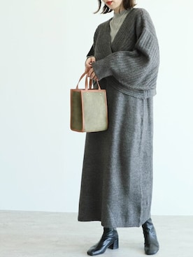 「reca（レカ）のアイテム（ワンピース）」を使った、recastaffさん（レディース・165cm）の秋コーディネート