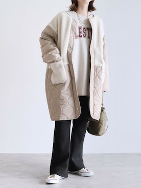 「reca（レカ）のアイテム（その他アウター）」を使った、recastaffさん（レディース・165cm）の秋コーディネート