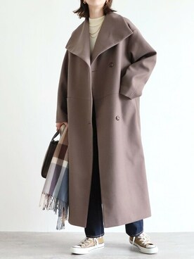 「reca（レカ）のアイテム（その他アウター）」を使った、recastaffさん（レディース・165cm）の秋コーディネート