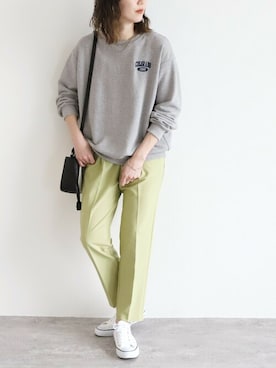 「新生活」｜「アイテム（スウェット）」を使った、recastaffさん（レディース・165cm）の冬コーディネート