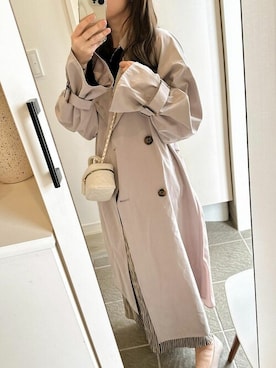 「reca（レカ）のアイテム（トレンチコート）」を使った、recastaffさん（レディース・155cm）の春コーディネート